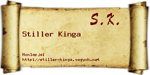 Stiller Kinga névjegykártya