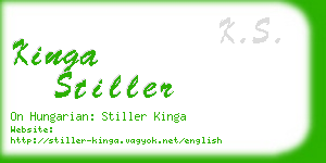 kinga stiller business card